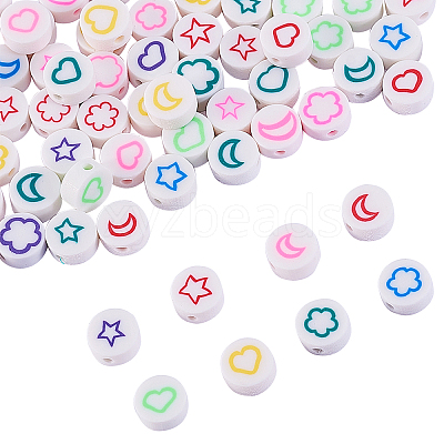 100Pcs Handmade Polymer Clay Beads CLAY-CJ0001-54-1