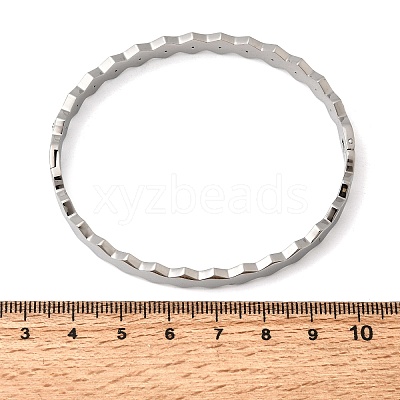 304 Stainless Steel & Rhinestone Bangles for Women BJEW-H644-03P-1