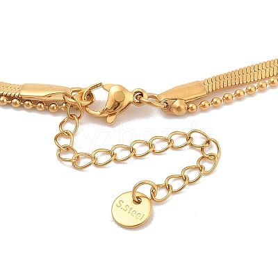 Double Layer Necklaces NJEW-A032-04G-03-1