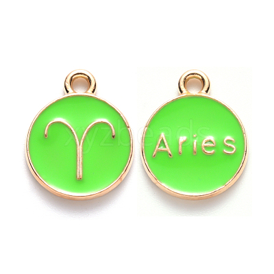Alloy Enamel Pendants X-ENAM-S124-01B-06A-1