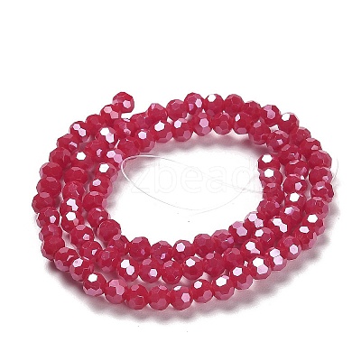 Electroplate Opaque Glass Beads Strands EGLA-A035-P4mm-A16-1