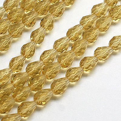 Transparent Glass Bead Strands LS-GLAA-R024-6x8mm-14-1