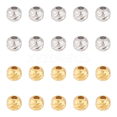 20Pcs 2 Colors 925 Sterling Silver Beads FIND-GO0002-69-1
