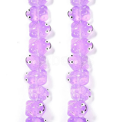Transparent Glass Enamel Beads Strands GLAA-B021-05E-1