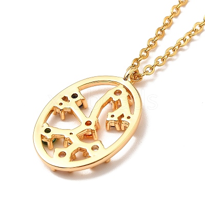 Colorful Cubic Zirconia Constellation Pendant Necklace LS-NJEW-H166-01L-1
