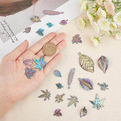24Pcs 12 Style Alloy Pendants FIND-FH0004-36-1