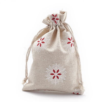 Polycotton(Polyester Cotton) Packing Pouches Drawstring Bags ABAG-S003-02A-1