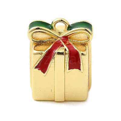 Christmas Brass Enamel Beads KK-L258-02G-03-1