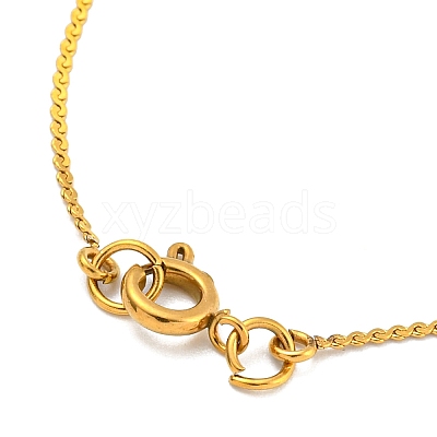 304 Stainless Steel Micro Pave Cubic Zirconia Pendant Necklaces NJEW-H017-01G-R-1