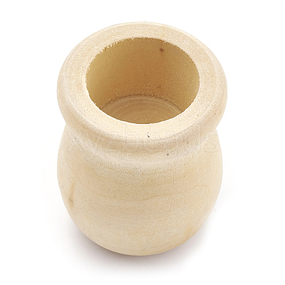 Unfinished Blank Wooden Vase X-WOOD-S040-81-1