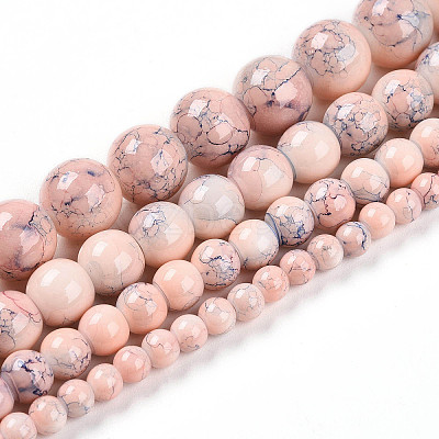 Baking Paint Glass Beads Strands DGLA-N003-10mm-C02-1
