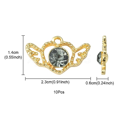 Alloy Rhinestone Pendants ALRI-YW0001-16-1
