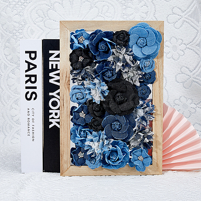 10Pcs 7 Styles Denim Flower for Clothes Garment Accessories Decorative DIY-HS0001-82B-1