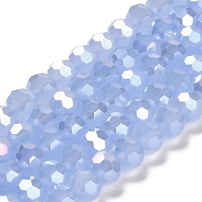 Imitation Jade Glass Beads Stands EGLA-A035-J8mm-B03-1