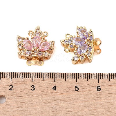 Brass Micro Pave Cubic Zirconia Box Clasps KK-B100-035G-1