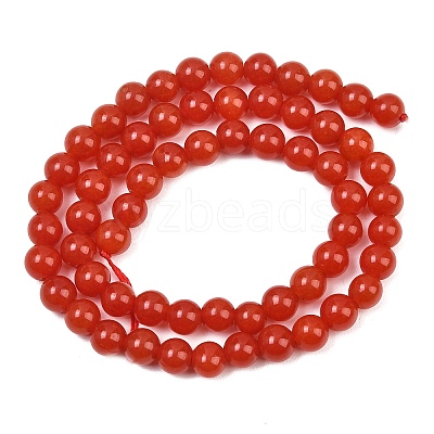 Natural Dyed White Jade Beads Strands GG-CBAEB22-B01-6mm-06-1