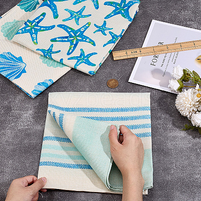 3Pcs 3 Styles Rectangle Linen Cleaning Cloth FIND-GF0007-75-1