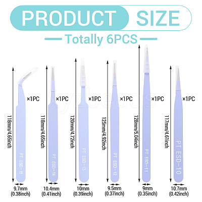 201 Stainless Steel Beading Tweezers Sets TOOL-TA0001-15A-1