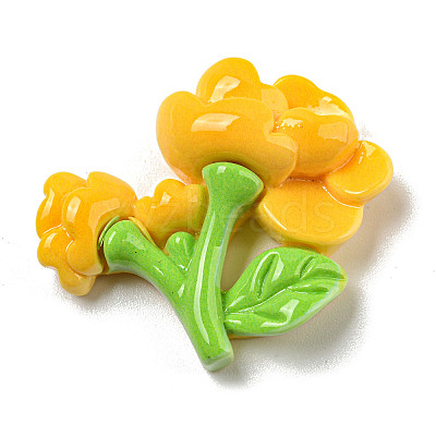 Opaque Resin Decoden Cabochons RESI-B022-02F-1