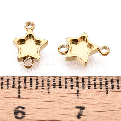 304 Stainless Steel Connector Cabochon Settings STAS-N115-29G-1