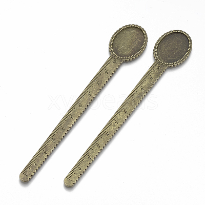 Tibetan Style Alloy Cabochon Setting TIBE-R001-01AB-1
