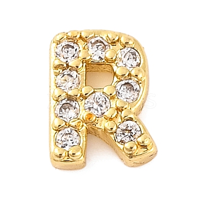 Rack Plating Brass Micro Pave Cubic Zirconia Cabochons KK-F874-04G-R-1