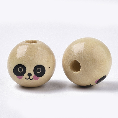 Natural Wood European Beads X1-WOOD-S055-16B-1