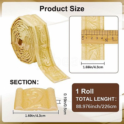 1Pc PVC Foam 3D Self-Adhesive Waterproof Wallpaper Border DIY-CP0011-42C-1
