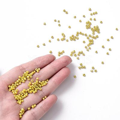 DIY Craft Beads 12/0 Opaque Colors Lustered Round Glass Seed Beads X-SEED-A012-2mm-122-1