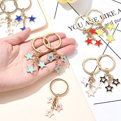Star Alloy Enamel Keychain KEYC-YW00144-01-1