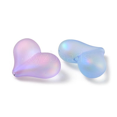 Transparent Spray Painted Acrylic Beads X-MACR-M026-02-1