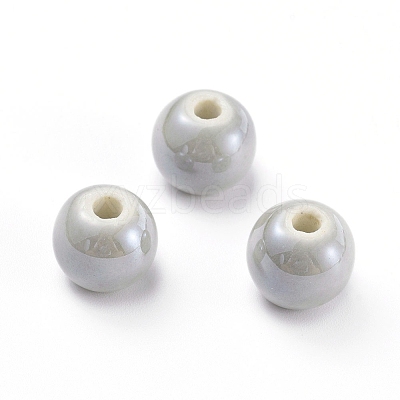 Glazed Porcelain Beads PORC-D001-12mm-13-1