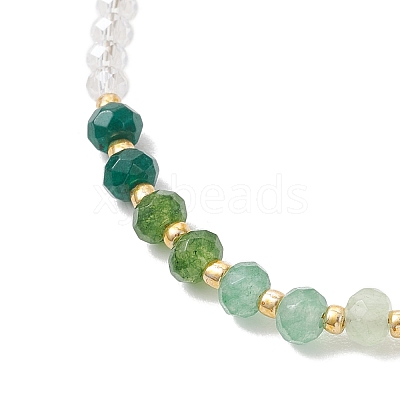 Dyed Natural Malaysia Jade & Glass Beaded Bracelets for Women BJEW-JB13076-03-1
