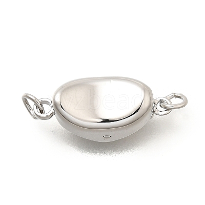Oval Rack Plating Brass Box Clasps KK-S508-13P-1
