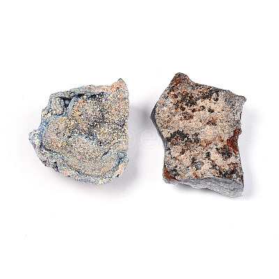 8~12Pcs Electroplated Natural Agate Geode Cornucopia Mineral Specimen G-N360-03E-1