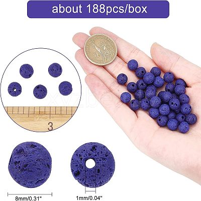 Natural Lava Rock Beads Strands G-NB0001-17-1