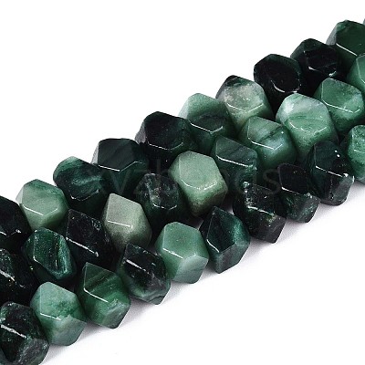 Natural Fuchsite Beads Strands G-N327-05-30-1