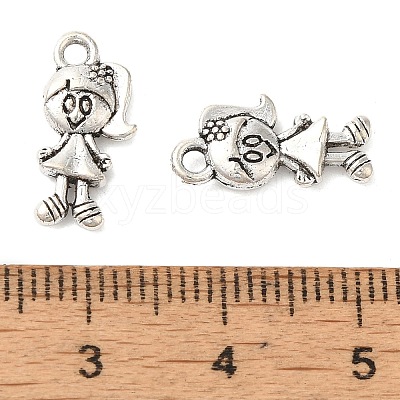 Little Girl Tibetan Style Zinc Alloy Charms TIBEP-Q033-107-1