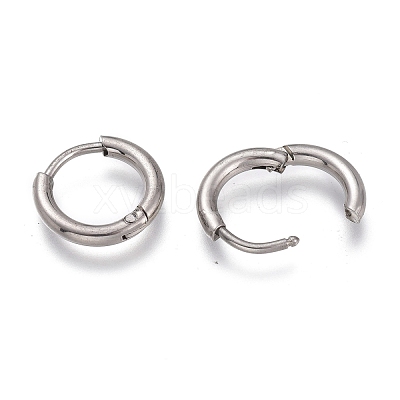 Tarnish Resistant 201 Stainless Steel Huggie Hoop Earrings EJEW-O095-05-19-1