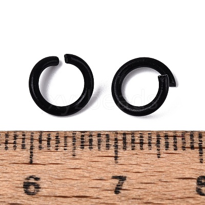 Spray Painted Iron Open Jump Rings IFIN-T017-04B-01-1
