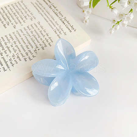 Candy Color Flower Plastic Claw Hair Clips PW-WG0066C-02-1