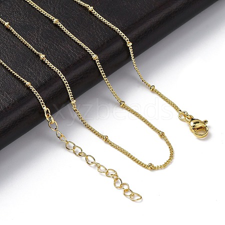 Rack Plating Brass Satellite Chain Necklaces for Women NJEW-A035-01G-1