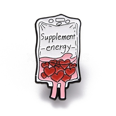 Supplement Energy Word Enamel Pin JEWB-O005-O01-1