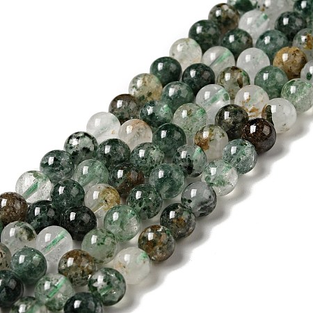 Natural Fuchsite Beads Strands G-K285-40A-1-1
