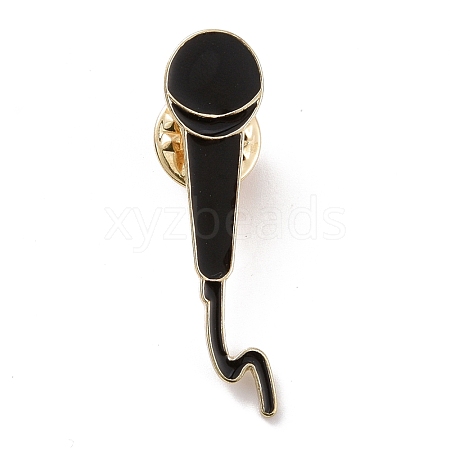 Microphone Enamel Pin JEWB-G012-G02-1