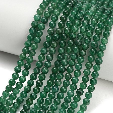 Natural Fuchsite Beads Strands G-L661-B01-4mm-B-1