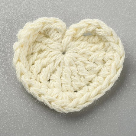 Heart Handmade Crochet Cotton Ornament Accessories AJEW-WH0326-52L-1