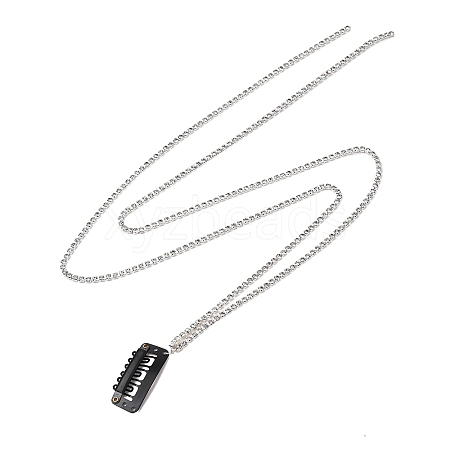 Alloy Rhinestone Hair Combs for Dreadlocks PHAR-Z008-03-1