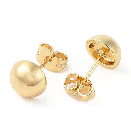Rack Plating Brass Stud Earrings for Women EJEW-G394-18C-G-1