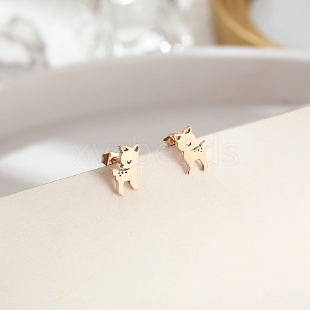 304 Stainless Steel Stud Earrings for Women DL2638-3-1